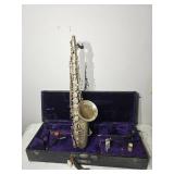 Vintage Buescher "True Tone" Low Pitch Alto Saxophone - Silver Finish - Ser. #230555 - With Case & Accessories