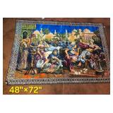 Lebanese Woven Wall Tapestry ? Hookah Lounge Scene