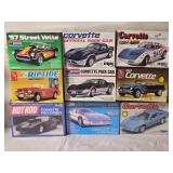 Corvette CollectorÕs Model Kit Lot Ð 9 Kits