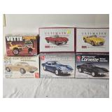 Vintage Corvette & Cobra Model Kit Lot Ð 6 Kits