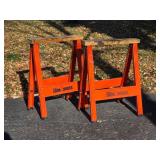 Pair of Hirsh Iron Horse Steel Folding Sawhorses Ð Orange