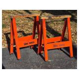 Pair of Hirsh Iron Horse Steel Folding Sawhorses Ð Orange