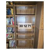 Tall 5-Shelf Wood Laminate Bookcase