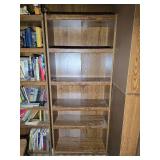Tall 5-Shelf Wood Laminate Bookcase