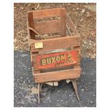 Antique Wood Slat Sled with Metal Runners Ð ÒBuxom MelonsÓ Crate