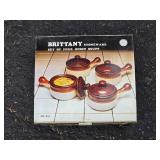 Brittany Stoneware Set of Four Onion Soup Crocks Ð Boxed
