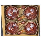Brittany Stoneware Set of Four Onion Soup Crocks Ð Boxed