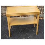 Two-Tier Painted Wood Side Table Ð Yellow