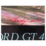 Large ÒLgende du LeMans Ð Ford GT40Ó Vintage Racing Art Poster