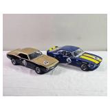 GMP Precision Replicas 1:18 – 1968 Chevrolet Camaro Trans-Am Racers (Pair) – #13 Black/Gold & #36 Penske Blue/Yellow