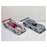 Cadillac Northstar LMP & Audi R8 LMP Die-Cast Race Car Pair – 1:18 Hot Wheels / Mattel – Le Mans Prototype Models