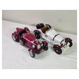 Vintage 1:18 Burago Classic Roadster Duo – Alfa Romeo 8C & Mercedes-Benz SSK Models