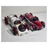 Vintage 1:18 Burago Classic Roadster Duo – Alfa Romeo 8C & Mercedes-Benz SSK Models