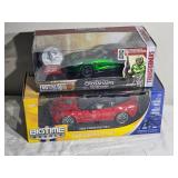 1:18 Die-Cast Corvette Duo – 2009 Corvette ZR1 (Jada Bigtime Muscle) & 2016 Corvette Stingray “Crosshairs” Transformers Metals Die-Cast – Boxed Pair