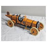 Vintage 1:18 Mercer-Type #32 Early Indy Racer Model w/ Driver – Brass-Era Style Display Car