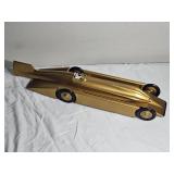 Schylling Gold Metal Wind-Up Streamliner Race Car – Tin Toy Reproduction