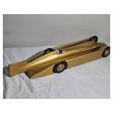 Schylling Gold Metal Wind-Up Streamliner Race Car – Tin Toy Reproduction