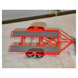 1:18 Scale STP Chevy Pickup Truck & Matching Dual-Axle Race Trailer – Die-Cast Model Lot