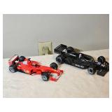1:18 Diecast Open-Wheel Race Cars – Ferrari F1 2000 (Michael Schumacher Collection) & Indy Racing League Sprint PCS #5 (Maisto) – Lot of 2
