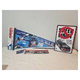 Dick Trickle NASCAR Memorabilia Lot – Pennant, Metal Sign, Bumper Sticker & Collectible Pin