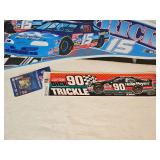Dick Trickle NASCAR Memorabilia Lot – Pennant, Metal Sign, Bumper Sticker & Collectible Pin
