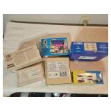 Vintage Die-Cast Vehicle Lot – Corgi Classics & Matchbox – Berlin Bus, Models of Yesteryear Fire Engine, Limited Edition Chevy Sheriff Car, Volkswagen Van, Tow Truck & Yellowstone Tour Bus – Box