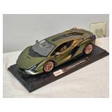 Maisto 1:18 Lamborghini Sián FKP 37 – Olive Metallic / Display Base
