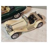 Pair of Jaguar Die-Cast Models – 1:18 Jaguar XK-E Roadster & 1939 Jaguar SS-100 by Franklin Mint