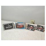 Vintage Die-Cast Vehicle Lot – Corgi Classics & Matchbox – Berlin Bus, Models of Yesteryear Fire Engine, Limited Edition Chevy Sheriff Car, Volkswagen Van, Tow Truck & Yellowstone Tour Bus – Box