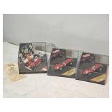Lot of 3 Ferrari 1:43 Die-Cast Models – Brumm Quattro Q4154 & Q4153 + Vitesse Ferrari 312T (1975 Niki Lauda) – Limited Editions w/ Display Cases