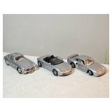 Die-Cast Model Car Trio – Mercedes-Benz 300SL (1:24), Porsche Boxster, & Porsche 959 – Opening Panels