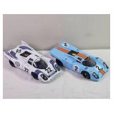 Pair of 1:18 Porsche 917 Die-Cast Racers – Gulf #2 & Martini #22 (Universal Hobbies / UT-Style Build)