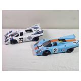 Pair of 1:18 Porsche 917 Die-Cast Racers – Gulf #2 & Martini #22 (Universal Hobbies / UT-Style Build)