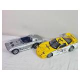 1:18 Corvette Diecast Pair – Exoto Corvette Grand Sport #10 & GMP Goodwrench C5-R #4 (Group of 2)
