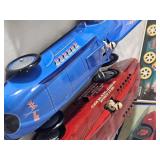 Vintage Tin Wind-Up Racing Car Trio – Schylling Bluebird & Sunbeam Land Speed Record Cars + Bugatti T-35 Racer – Original Boxes & COA