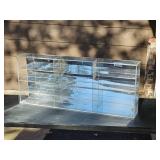 Acrylic Eyewear Display Case – Clear 5-Shelf Organizer with Mirrored Back
