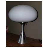 Brushed Nickel Mushroom Capped Table Lamp