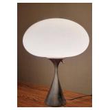 Brushed Nickel Mushroom Capped Table Lamp