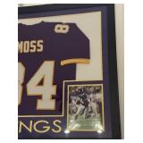 Randy Moss Autographed Jersey Beckett Authenticated 43x35" Professionally Custom Framed and Matted With Photos Minnesota Vikings Football