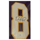 Randy Moss Autographed Jersey Beckett Authenticated 43x35" Professionally Custom Framed and Matted With Photos Minnesota Vikings Football