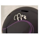 Justin Jefferson Autographed Eclipse Speed Riddell Replica Helmet Beckett Authenticated Minnesota Vikings Football