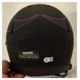 Justin Jefferson Autographed Eclipse Speed Riddell Replica Helmet Beckett Authenticated Minnesota Vikings Football