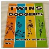 1965 World Series Baseball Official Program - Minnesota Twins vs. Los Angeles Dodgers