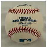 Rod Carew Autographed Stat Ball With 18 Inscriptions Rawlings OMLB Selig Ball Minnesota Twins Baseball
