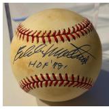 Eddie Mathews Autographed and Inscribed "HOF 78" Baseball Rawlings ONLB Ball