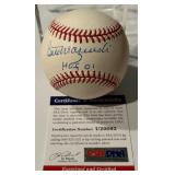 Bill Mazeroski Autographed and Inscribed "HOF 01" With PSA COA Rawlings OMLB Selig Ball