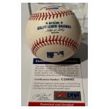 Bill Mazeroski Autographed and Inscribed "HOF 01" With PSA COA Rawlings OMLB Selig Ball