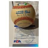 Alan Trammell Autographed Baseball With PSA COA Rawlings OALB Budig Ball