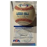 Earl Battey Autographed Baseball With PSA COA Rawlings OALB Budig Ball