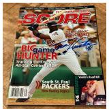 Torii Hunter Autographed The Minnesota Score Baseball Magazine
